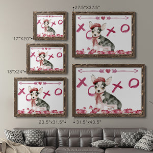 Puppy Valentine Collection A-Premium Framed Canvas - Ready to Hang