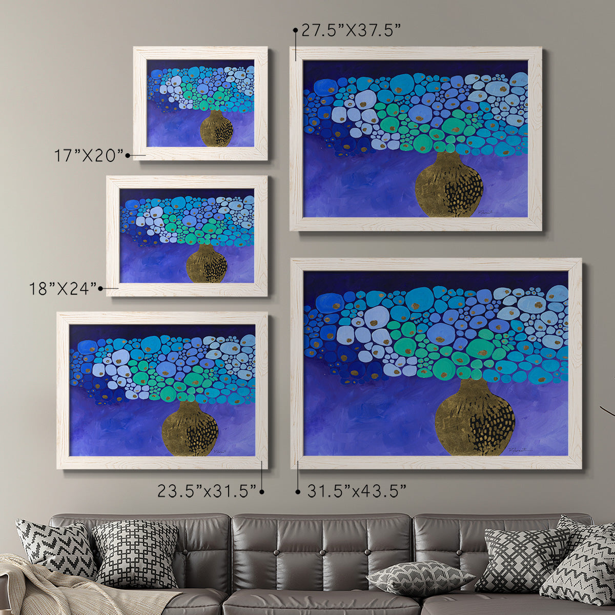 Blue Poppies II-Premium Framed Canvas - Ready to Hang