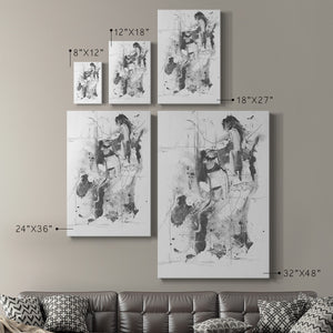 Graphite Abstract I Premium Gallery Wrapped Canvas - Ready to Hang