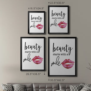 Beauty Starts With A Smile Premium Framed Print - Ready to Hang