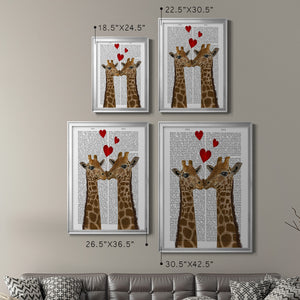 Giraffe Love Premium Framed Print - Ready to Hang