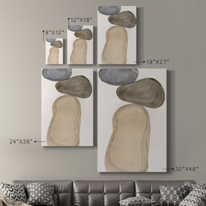 River Rocks Contour I Premium Gallery Wrapped Canvas - Ready to Hang