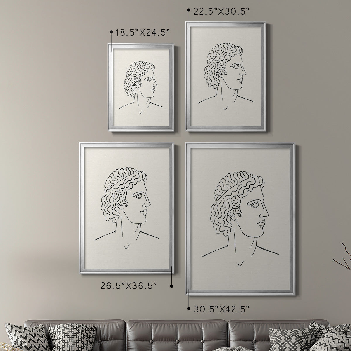 Greek Busts I Premium Framed Print - Ready to Hang