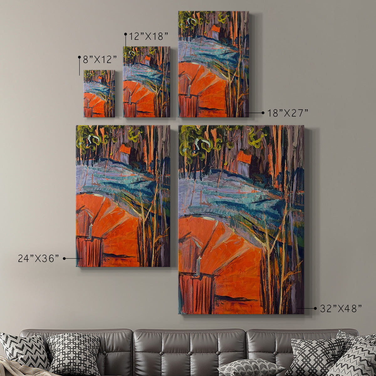 Cadmium Winter Solstice IV Premium Gallery Wrapped Canvas - Ready to Hang