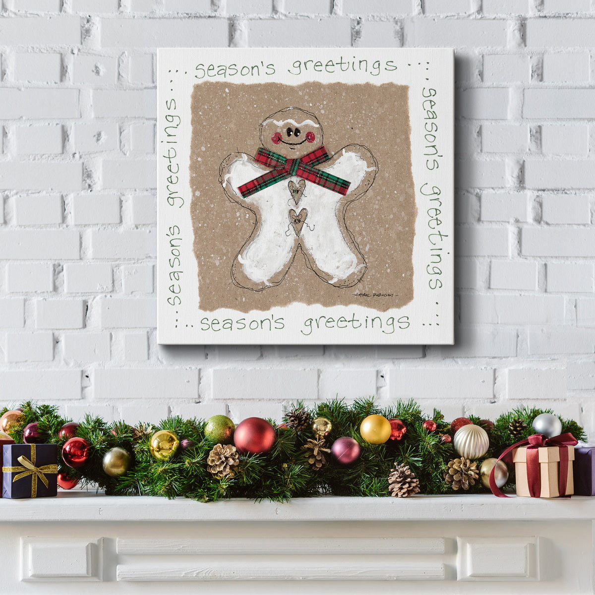 Gingerbread Man-Premium Gallery Wrapped Canvas - Ready to Hang