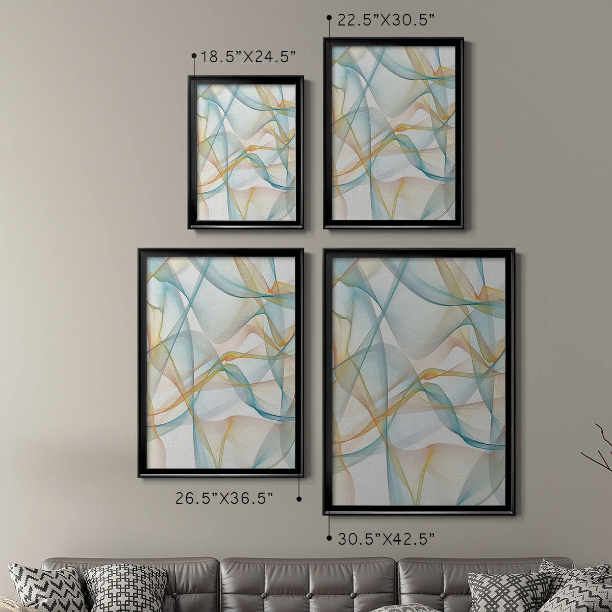 Curves and Waves IV Premium Framed Print - Ready to Hang