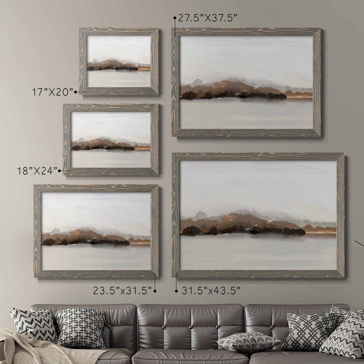 Slauson Mountain at Dusk-Premium Framed Canvas - Ready to Hang
