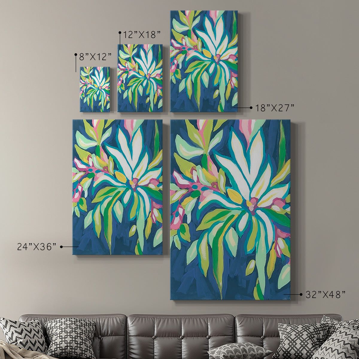 Blue Tropics IV Premium Gallery Wrapped Canvas - Ready to Hang