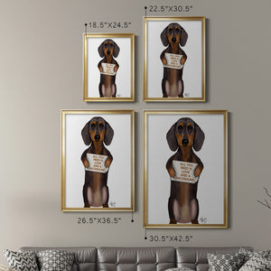 Love and Dachshund Premium Framed Print - Ready to Hang