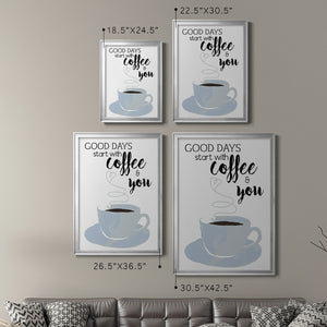 Start With Coffee & You Premium Framed Print - Ready to Hang