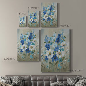 Blue Garden II Premium Gallery Wrapped Canvas - Ready to Hang