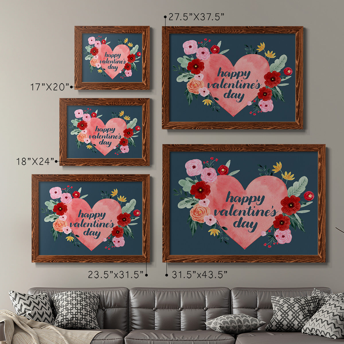 Sweet Hearts Collection A-Premium Framed Canvas - Ready to Hang