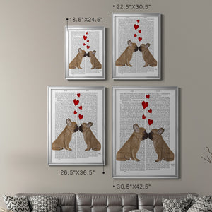 French Kiss and Hearts Premium Framed Print - Ready to Hang