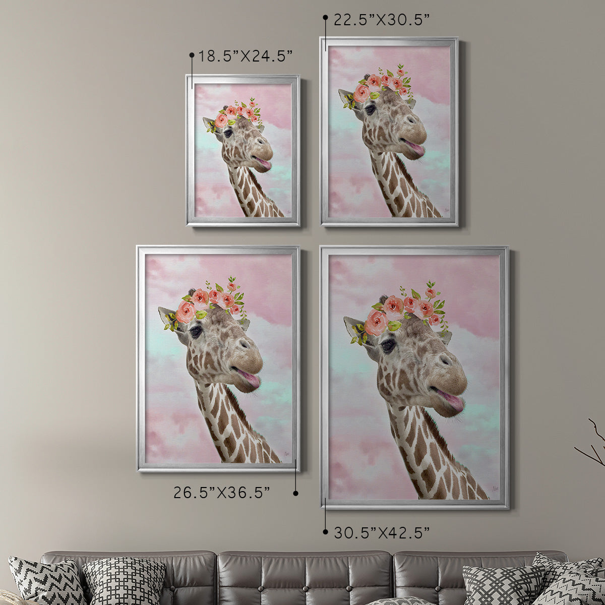 Floral Fun I Premium Framed Print - Ready to Hang