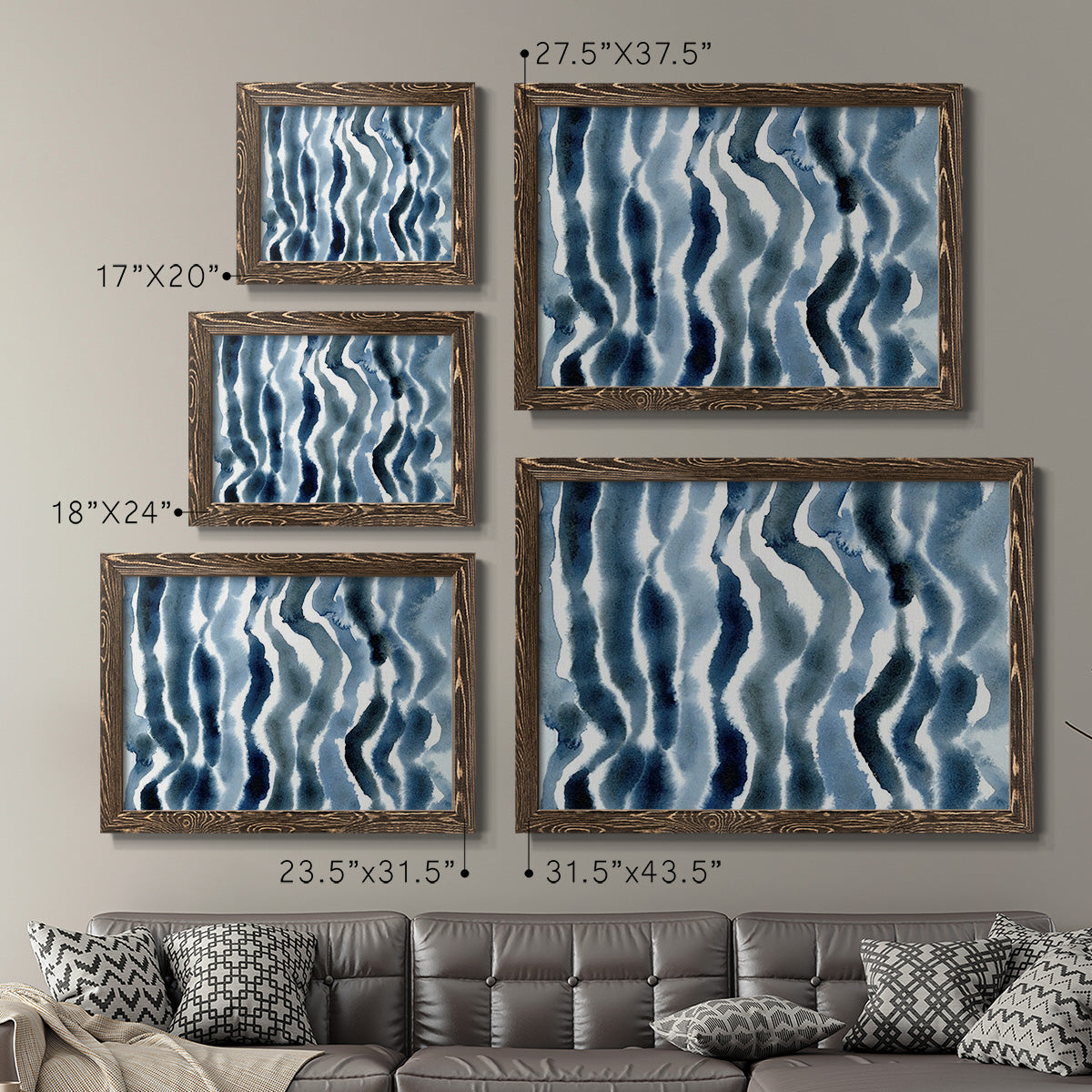 True Blue Wave II-Premium Framed Canvas - Ready to Hang