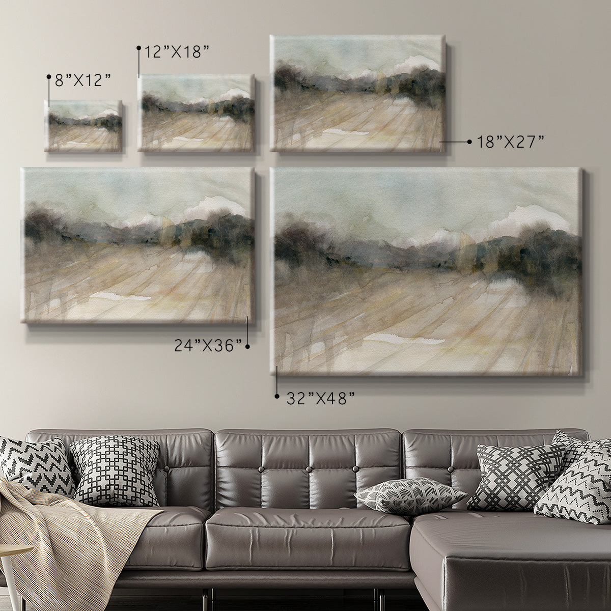 Abstract Field Premium Gallery Wrapped Canvas - Ready to Hang
