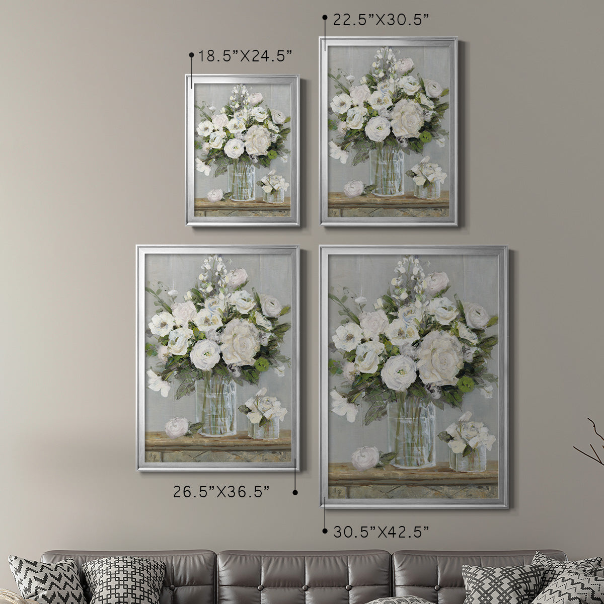 Cottage Whites Premium Framed Print - Ready to Hang
