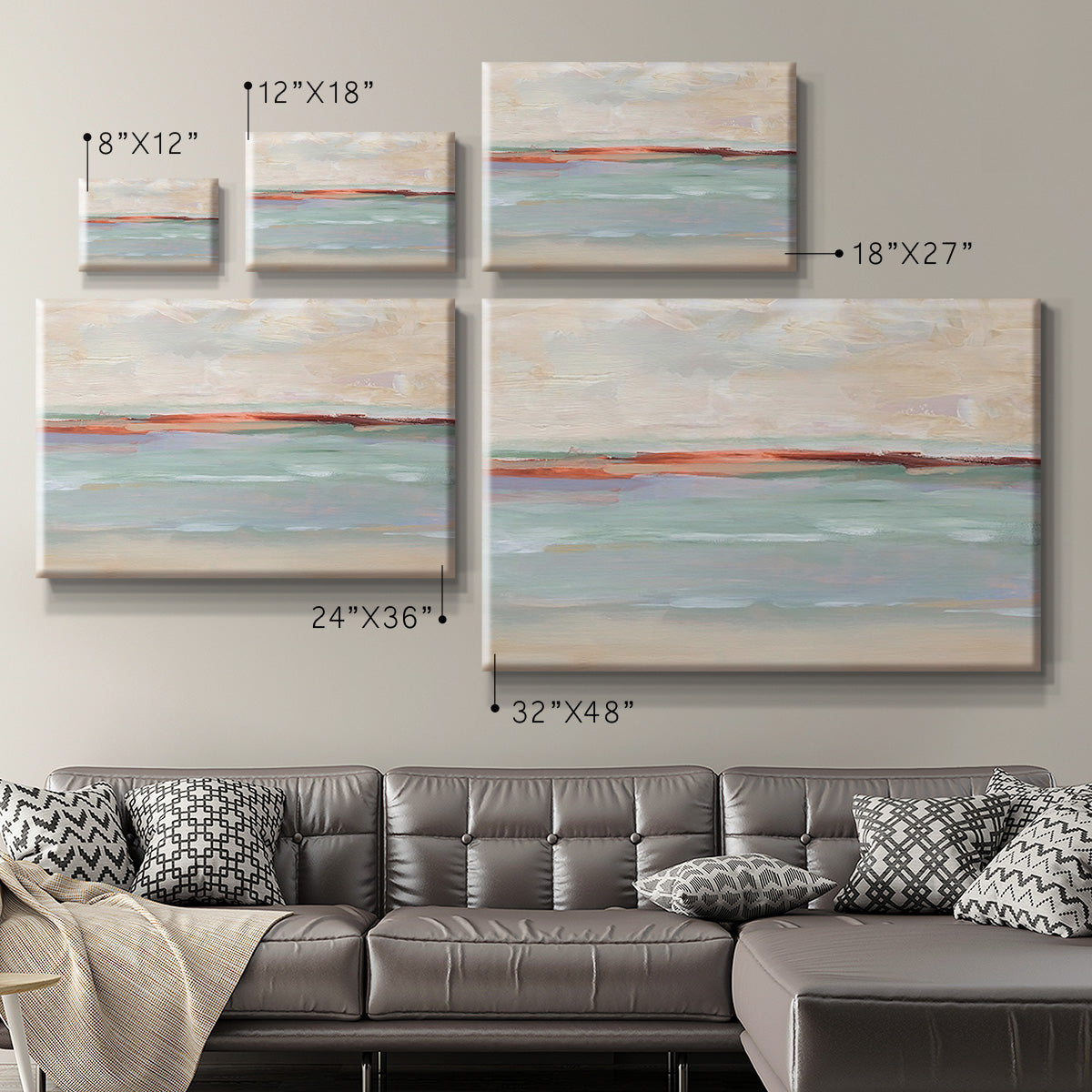 Sienna Horizon I Premium Gallery Wrapped Canvas - Ready to Hang