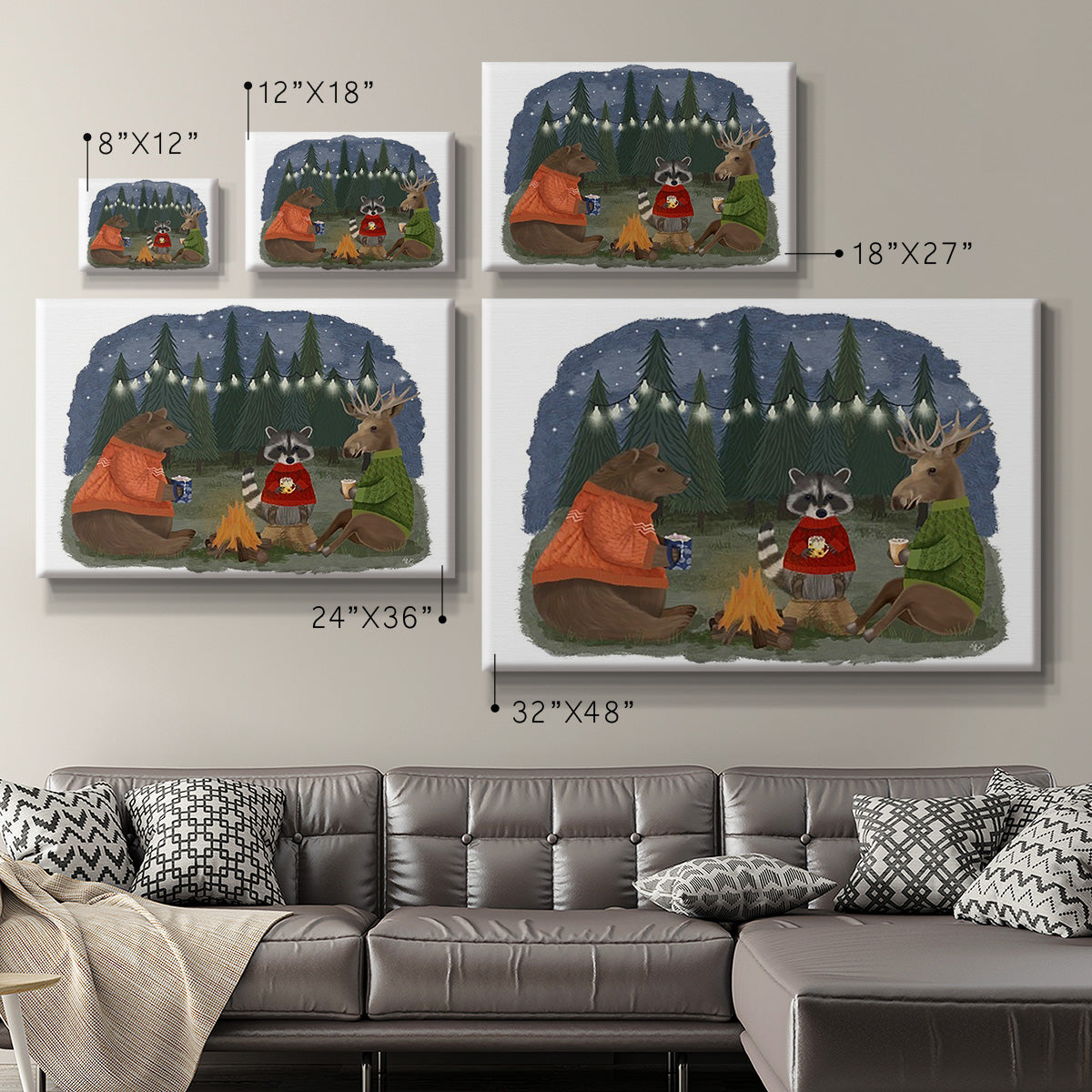 Campfire Hot Chocolate Premium Gallery Wrapped Canvas - Ready to Hang