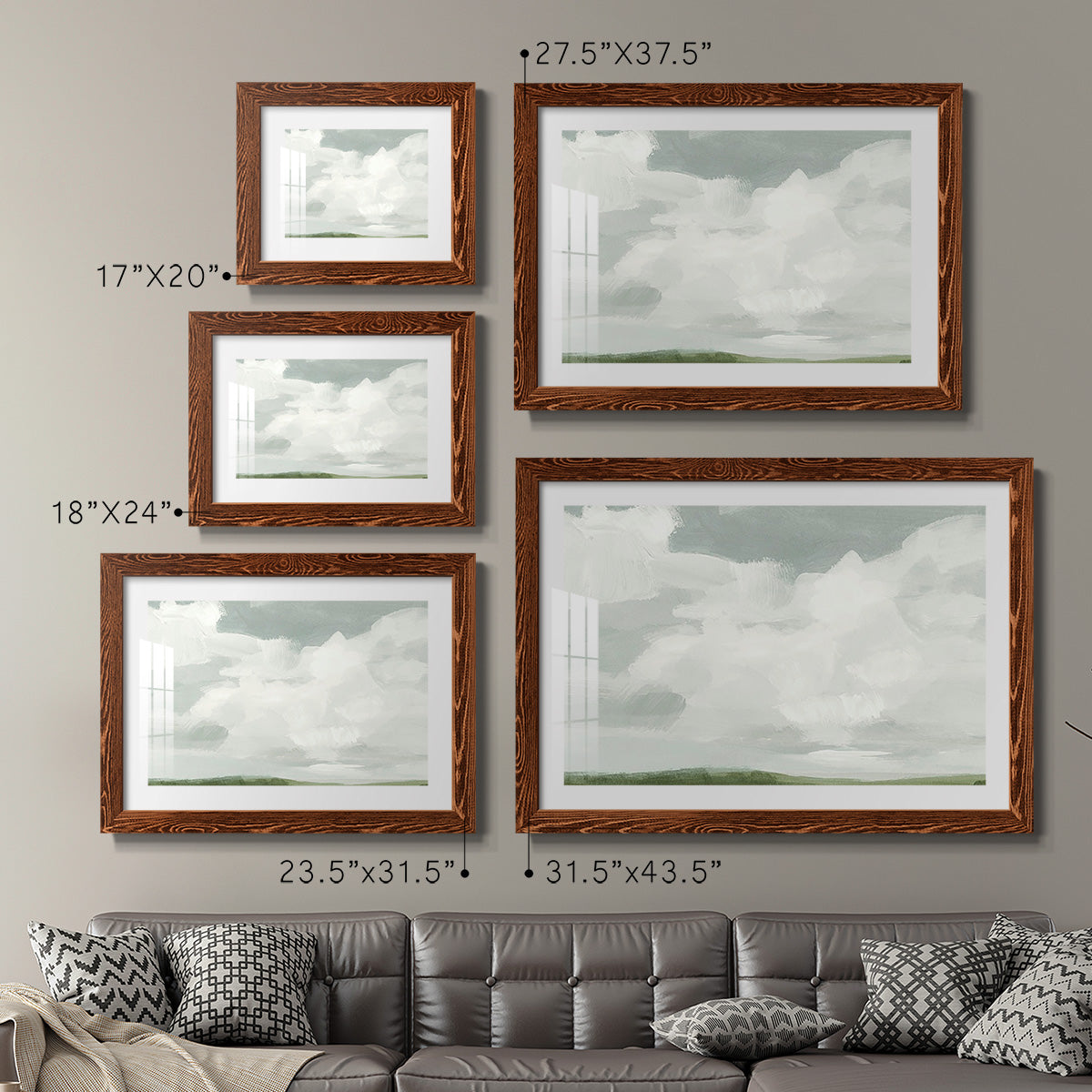 Gray Stone Sky I-Premium Framed Print - Ready to Hang