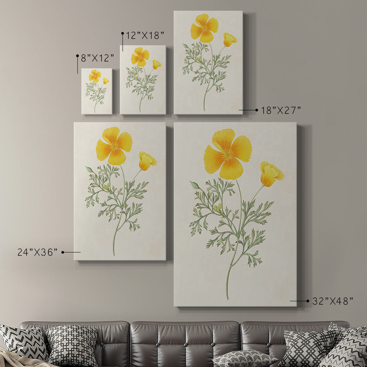 Flowers of the Seasons IX Premium Gallery Wrapped Canvas - Ready to Hang