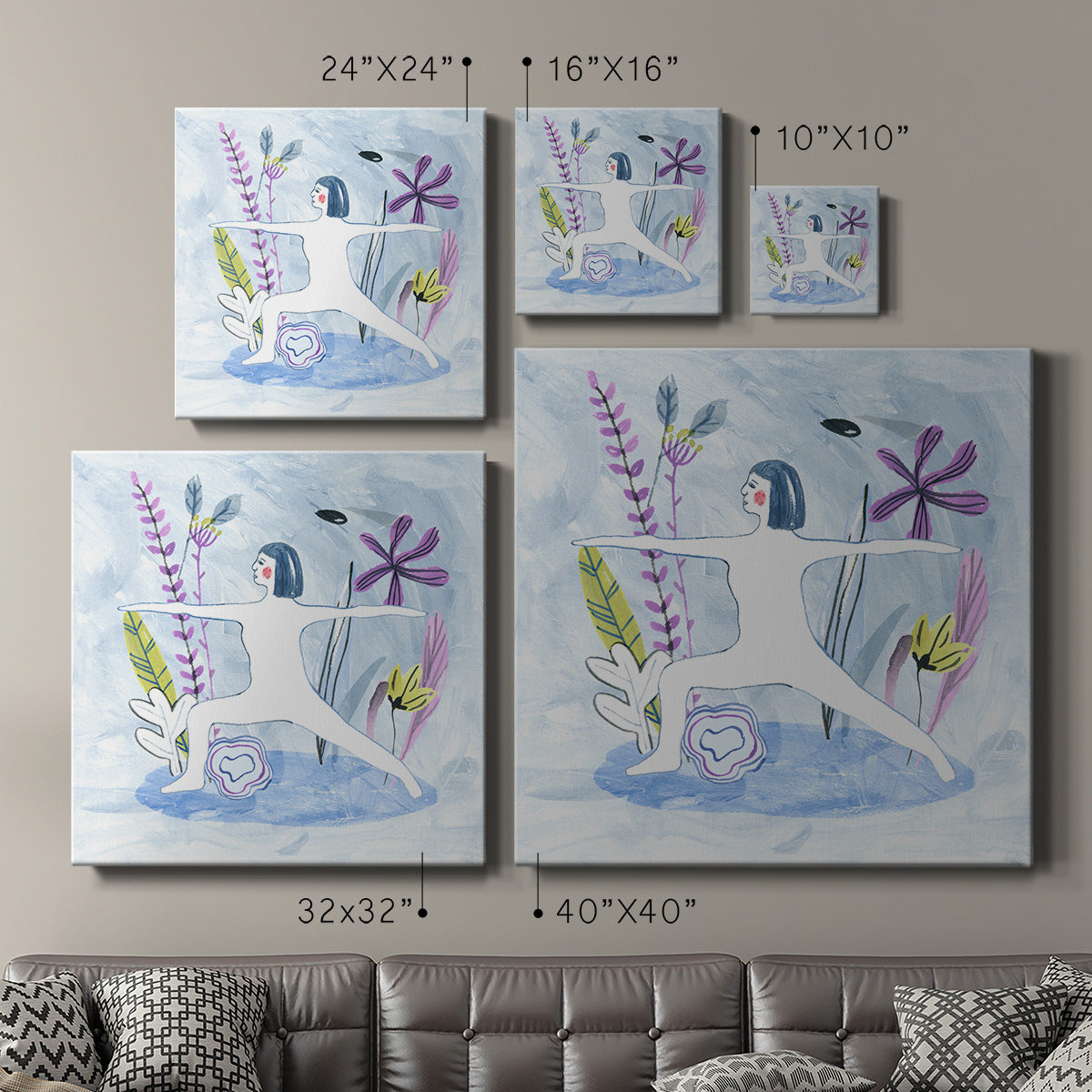 Meditation Garden Yoga IV-Premium Gallery Wrapped Canvas - Ready to Hang