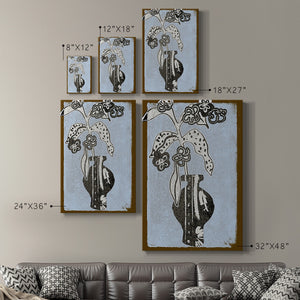 Graphic Flowers in Vase II Premium Gallery Wrapped Canvas - Ready to Hang