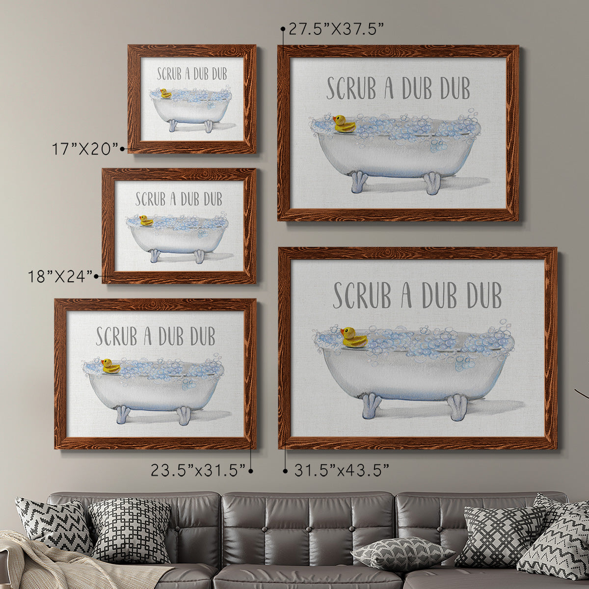 Scrub A Dub-Premium Framed Canvas - Ready to Hang