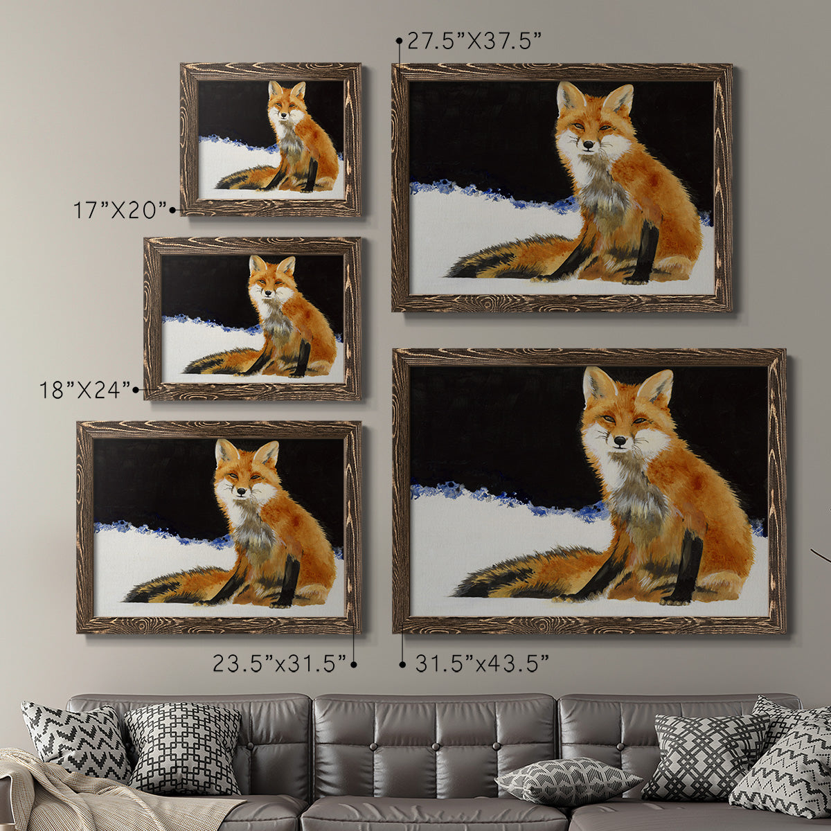 Fox-Premium Framed Canvas - Ready to Hang