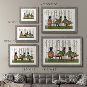 Pheasant Shooting Party Group 2-Premium Framed Print - Ready to Hang