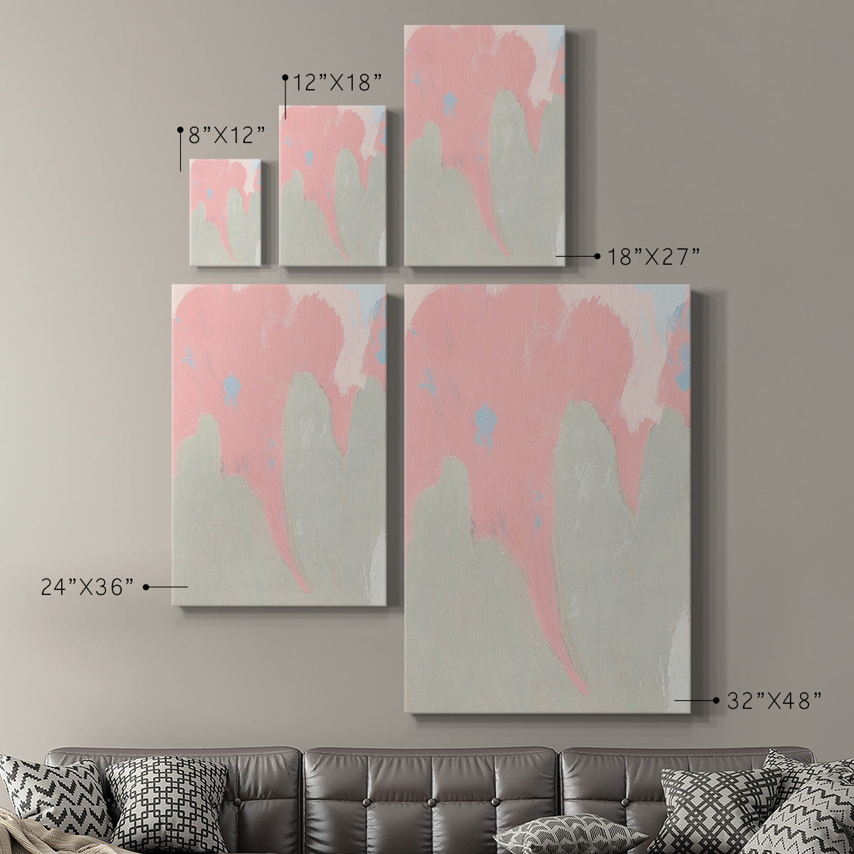 Blushing Abstract IV Premium Gallery Wrapped Canvas - Ready to Hang