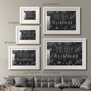 Merry Christmas Chalkboard-Premium Framed Print - Ready to Hang