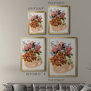 Mauve Bouquet in Teapot II Premium Framed Print - Ready to Hang