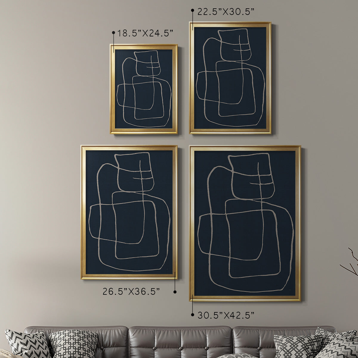 Shapes and Night Sky II Premium Framed Print - Ready to Hang