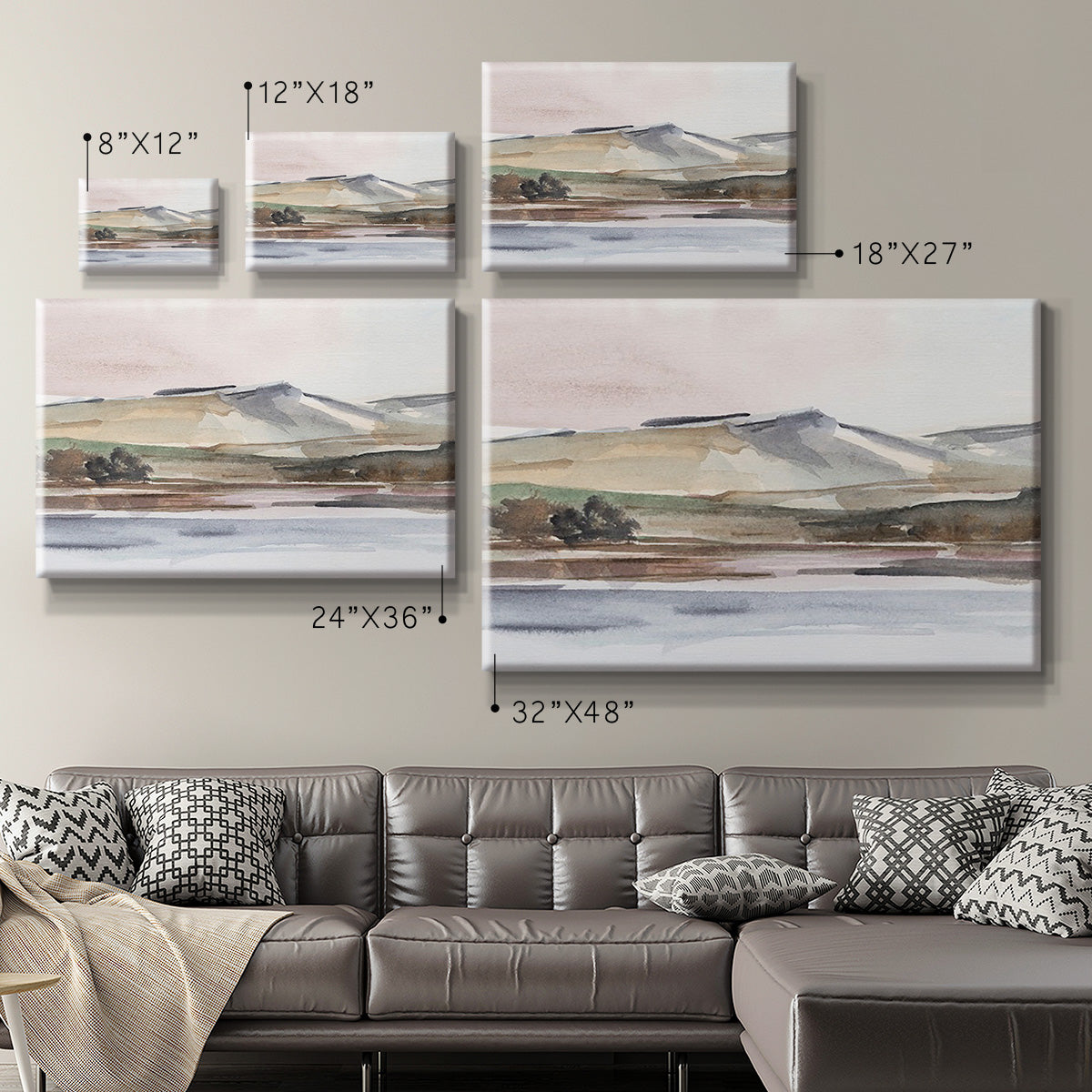 Autumn Mountain Valley I Premium Gallery Wrapped Canvas - Ready to Hang