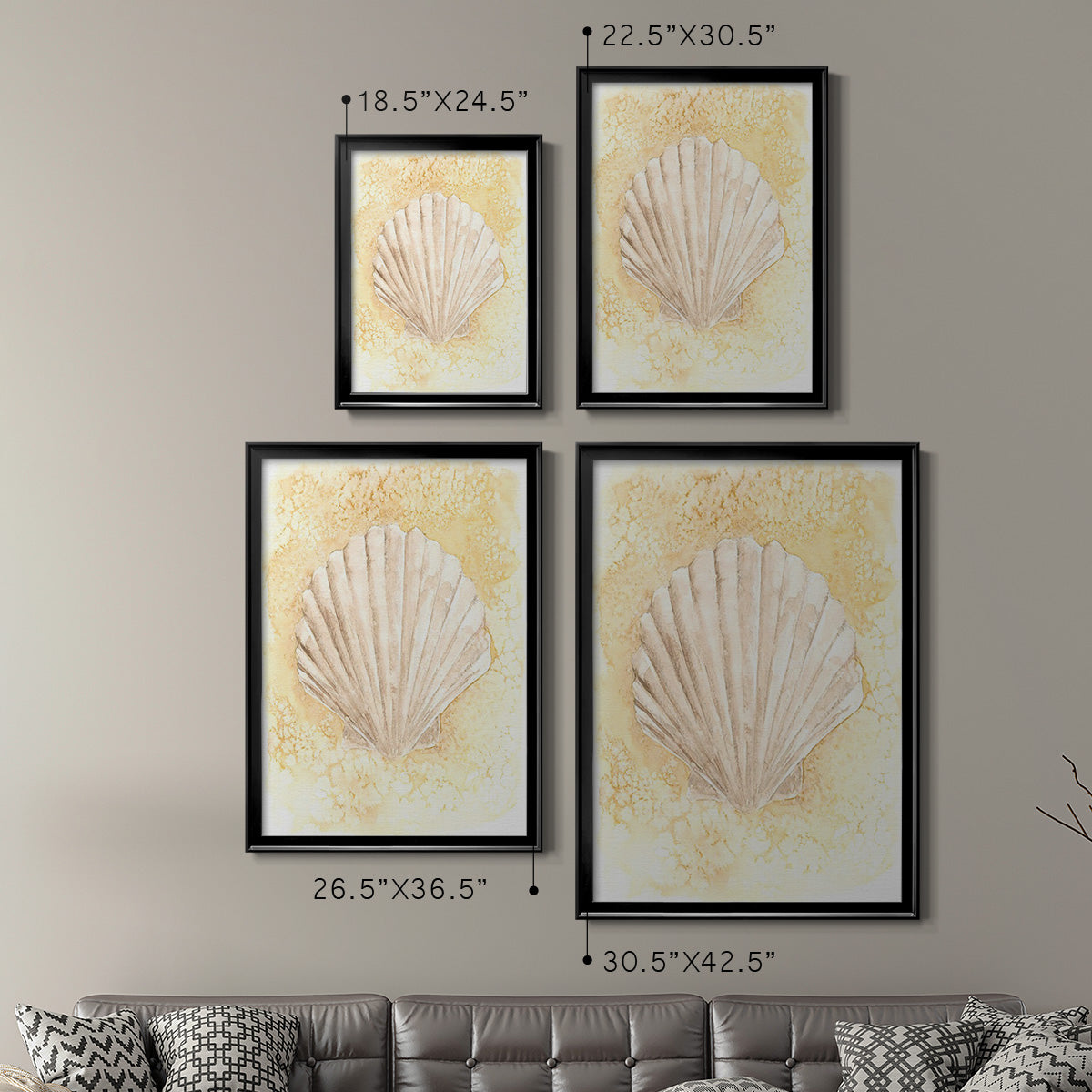 Salty Seashell II Premium Framed Print - Ready to Hang