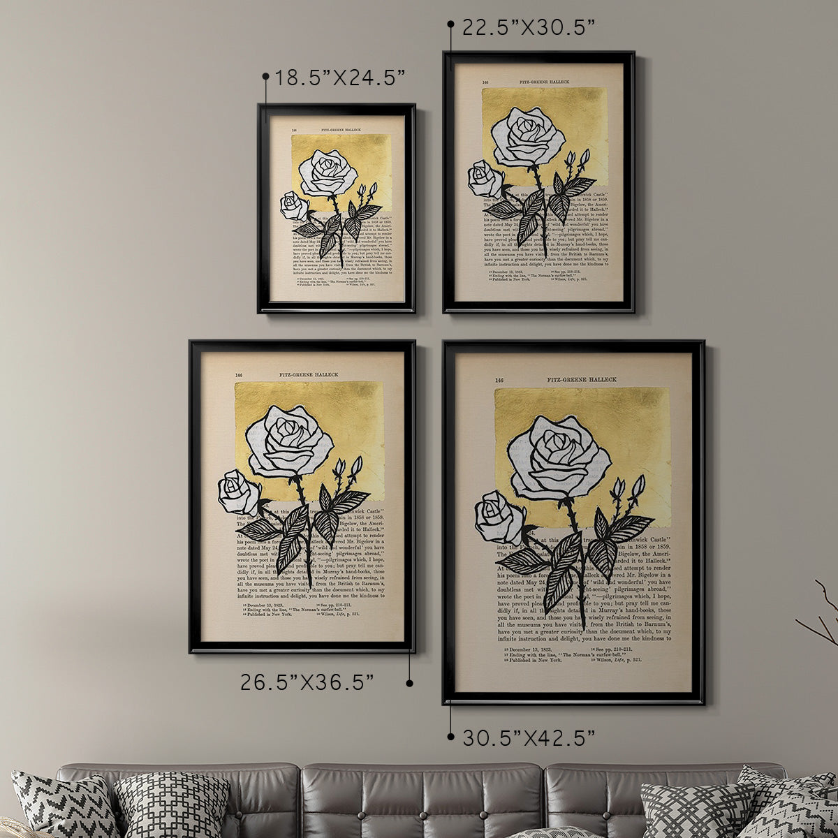 Floral Diary II Premium Framed Print - Ready to Hang