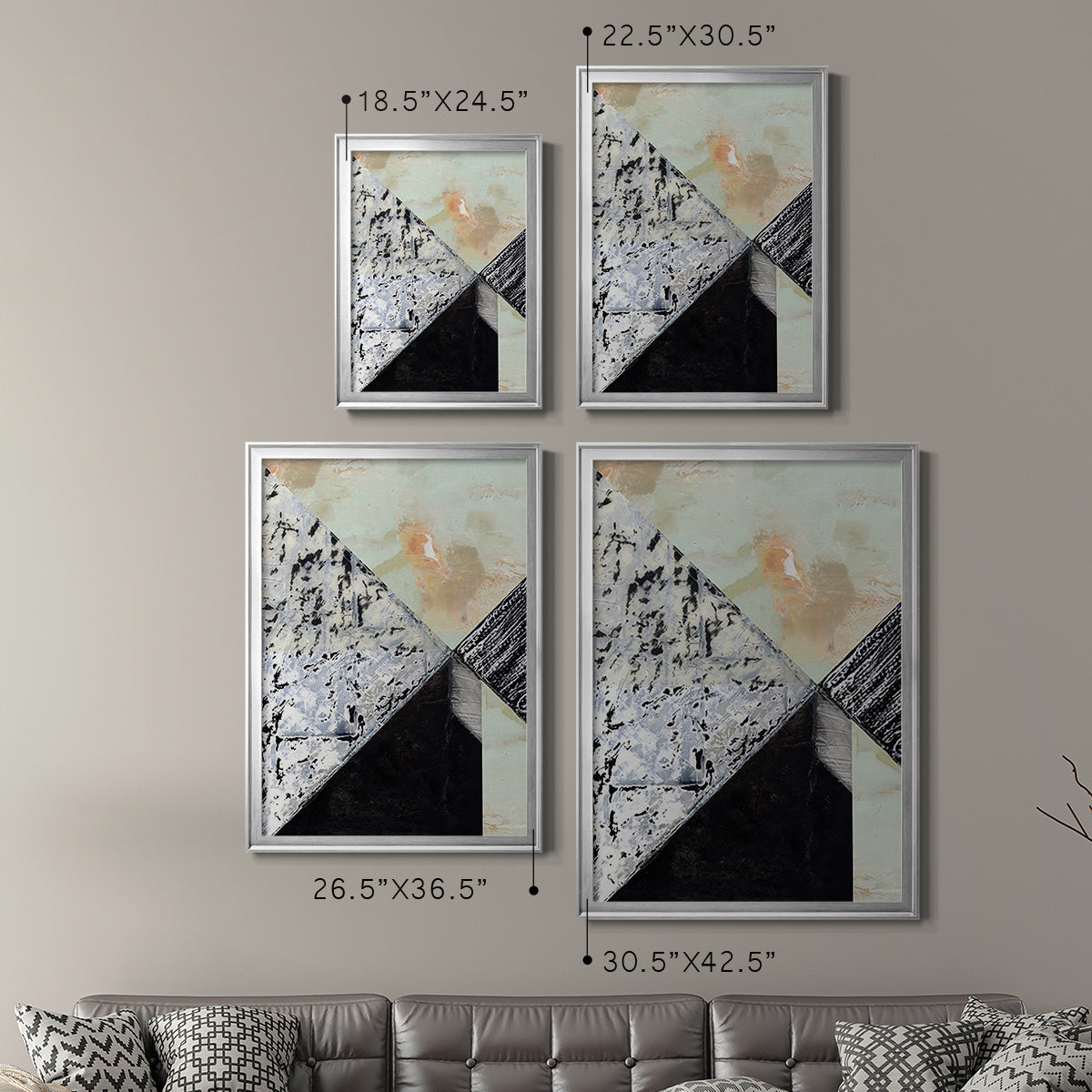 Tiles & Texture Abstract Angles I Premium Framed Print - Ready to Hang