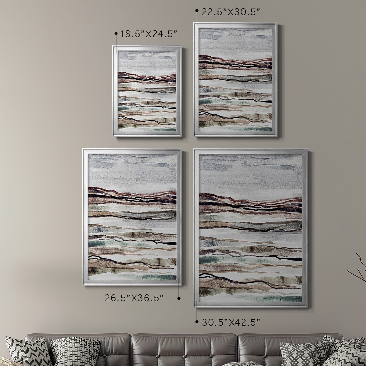 Muted Earth Layers I Premium Framed Print - Ready to Hang
