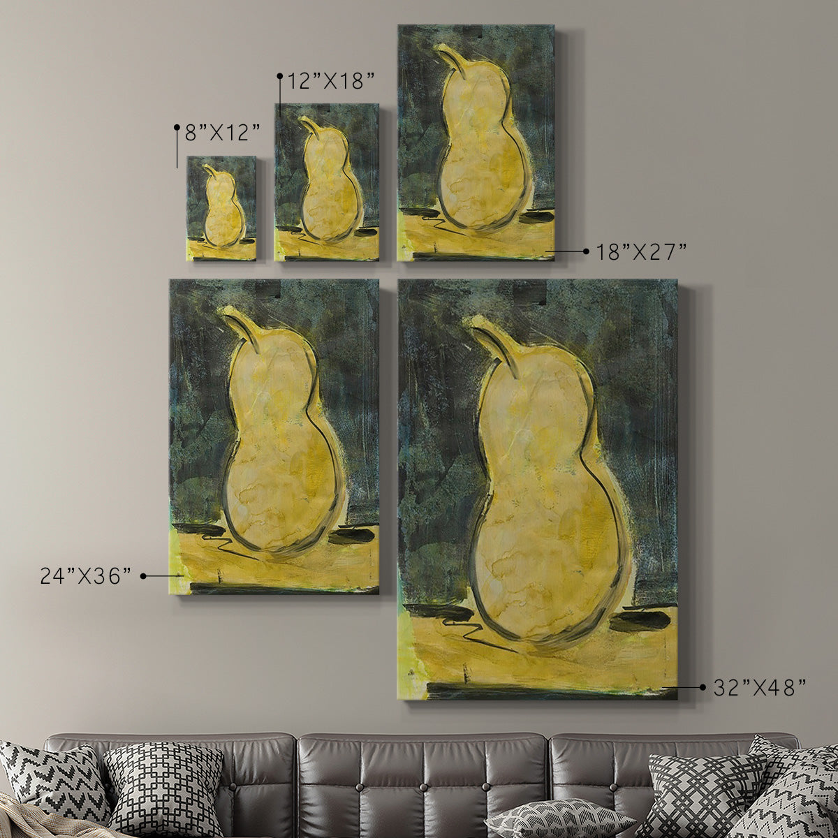 Urban Pear I Premium Gallery Wrapped Canvas - Ready to Hang