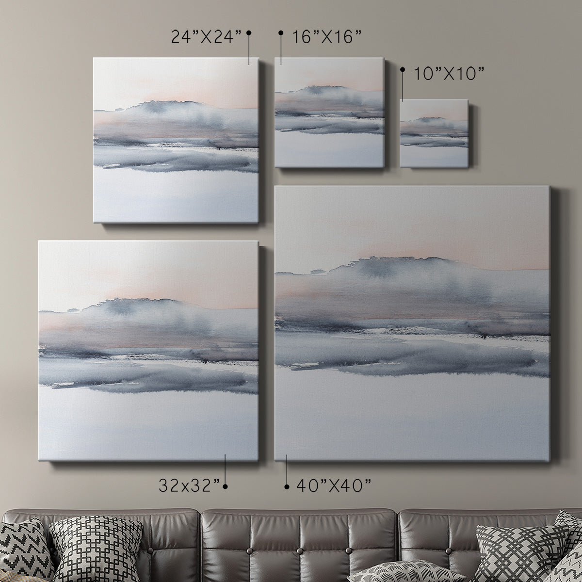 Blush Reflections II-Premium Gallery Wrapped Canvas - Ready to Hang