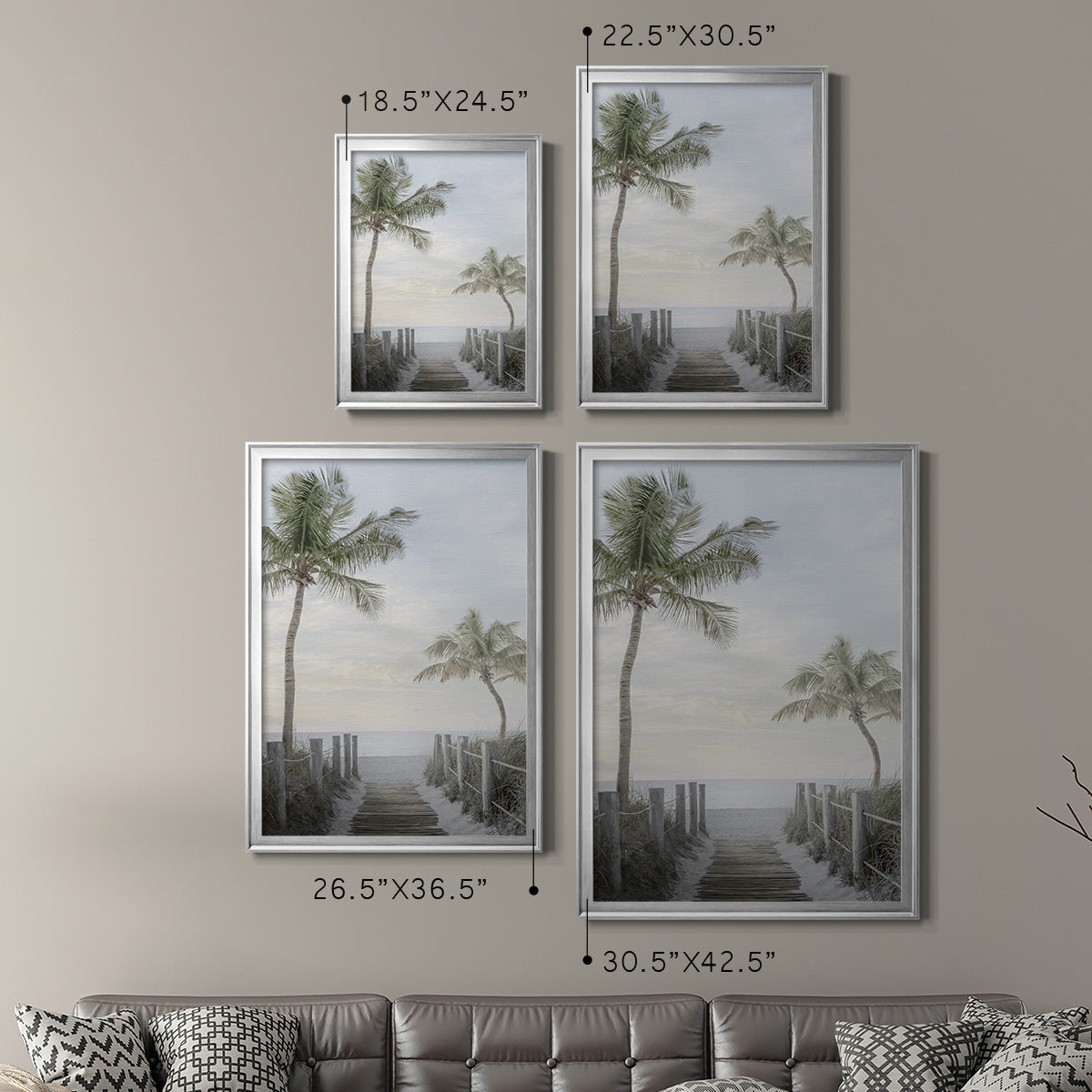 Palm Walk Premium Framed Print - Ready to Hang