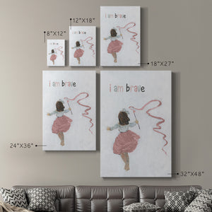 Girl Catching Wind Premium Gallery Wrapped Canvas - Ready to Hang