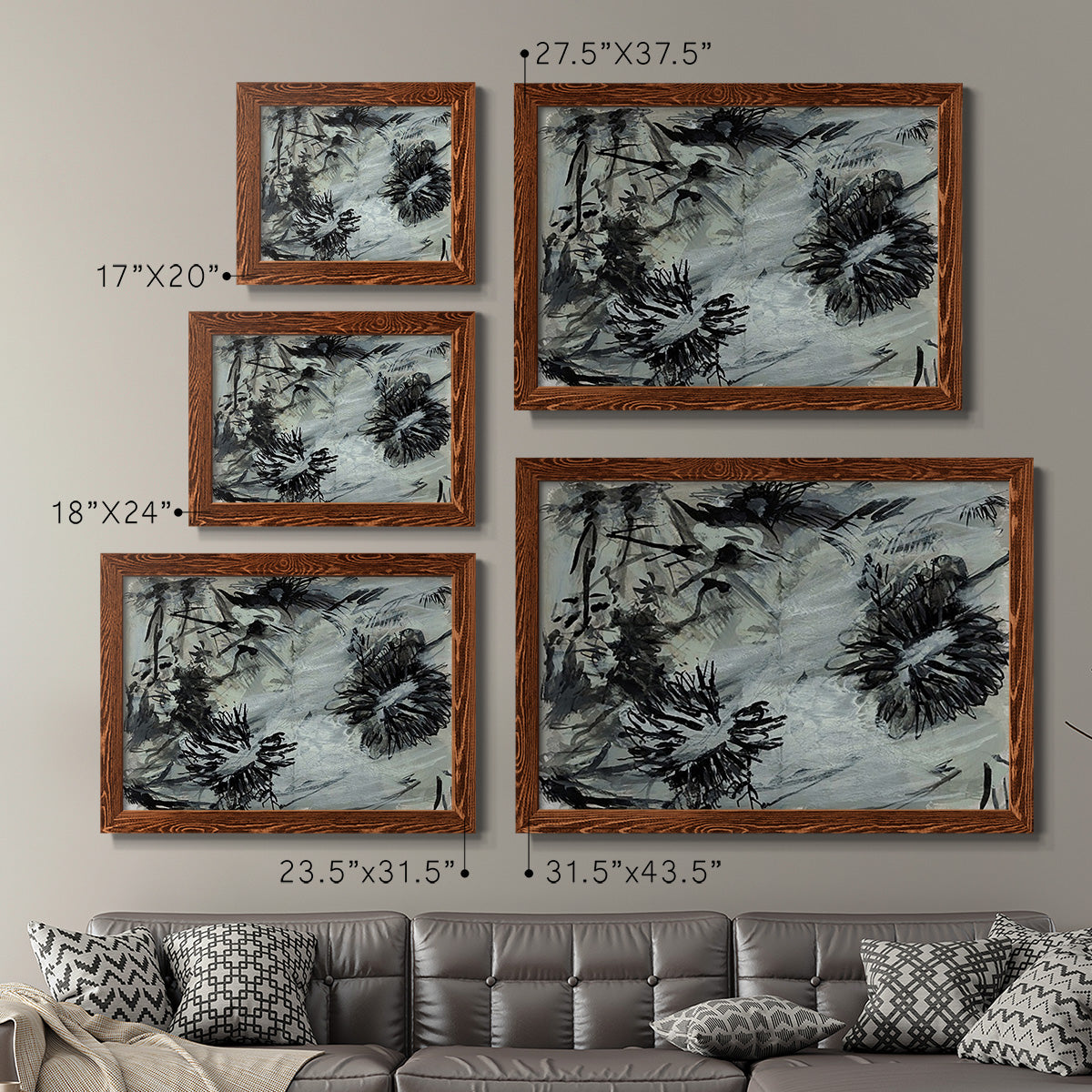 Black & White Chinois I-Premium Framed Canvas - Ready to Hang