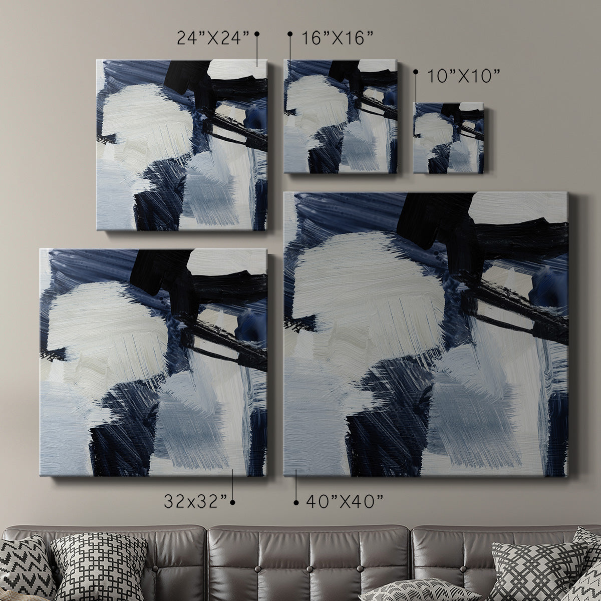 Expressive Monochrome III-Premium Gallery Wrapped Canvas - Ready to Hang