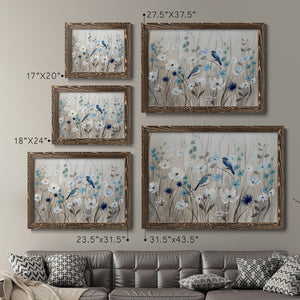 Bluebirds in Spring-Premium Framed Canvas - Ready to Hang
