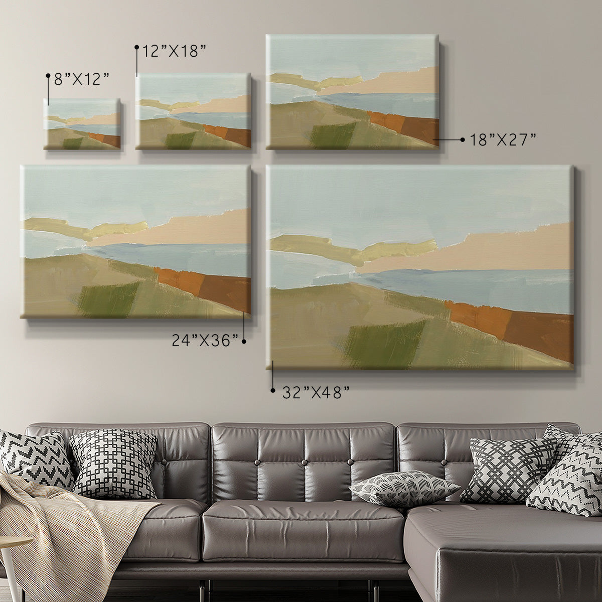 Stacked Landscape III Premium Gallery Wrapped Canvas - Ready to Hang