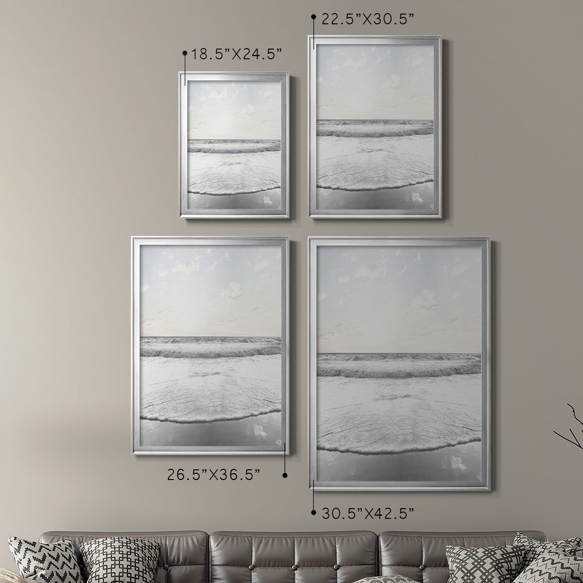 Serene Shore Premium Framed Print - Ready to Hang