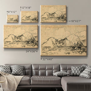 Hatched Horizon II Premium Gallery Wrapped Canvas - Ready to Hang