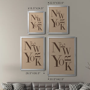 Neutral City Center Type I Premium Framed Print - Ready to Hang